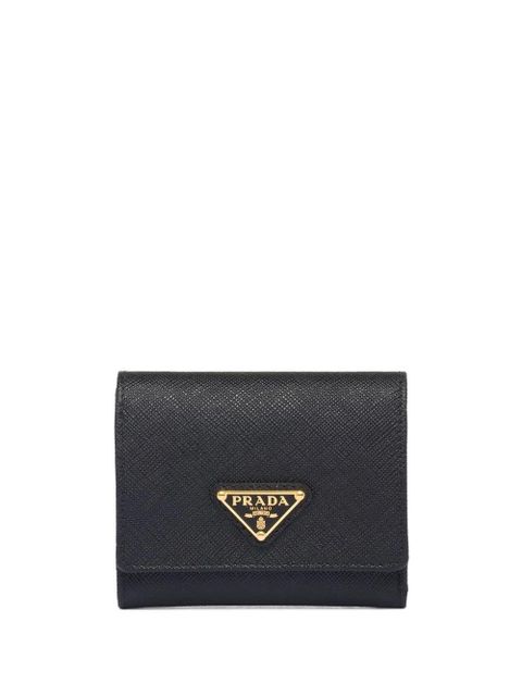 Prada logo-plaque leather wallet - Black - zdjęcie produktu nr 1