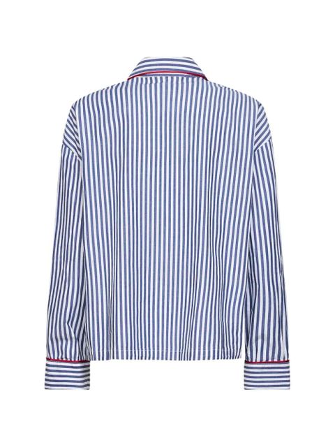 MC2 Saint Barth striped-pattern piping-detailing shirt - Blue - zdjęcie produktu nr 2