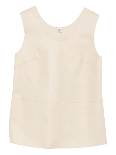 TOTEME scoop-neck leather top - Neutrals - zdjęcie produktu nr 1