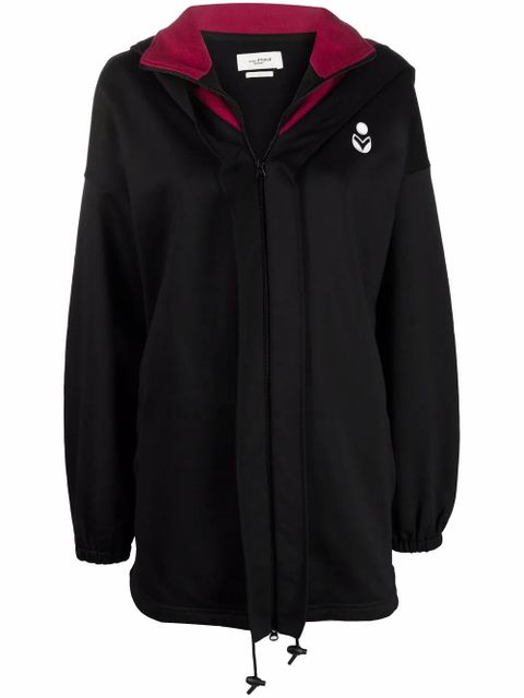 MARANT ÉTOILE logo-print hooded jacket - Black - zdjęcie produktu nr 1
