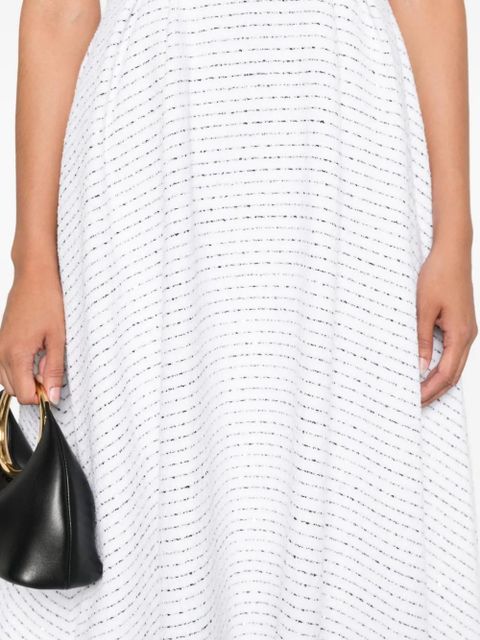 Alessandra Rich striped sleeveless dress - White