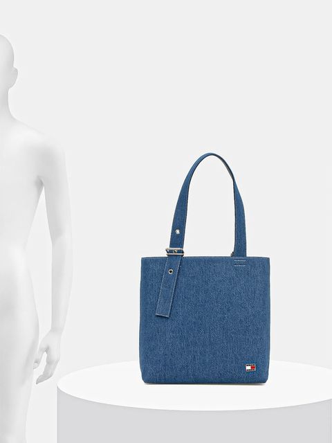 Tommy Jeans torebka jeansowa kolor niebieski AW0AW18197