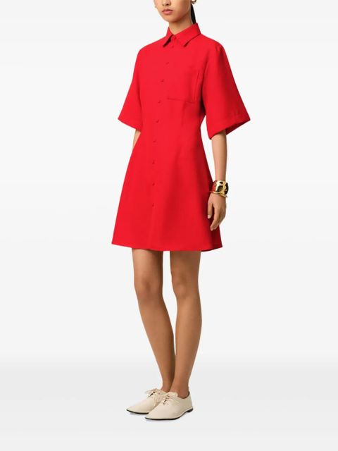 AMI Paris short-sleeved shirtdress - Red