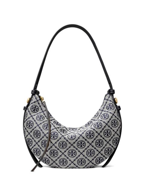 Tory Burch Romy monogram half moon shoulder bag - Grey - zdjęcie produktu nr 1