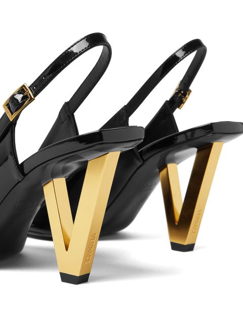 Versace 85mm V2025 slingback pumps - Black