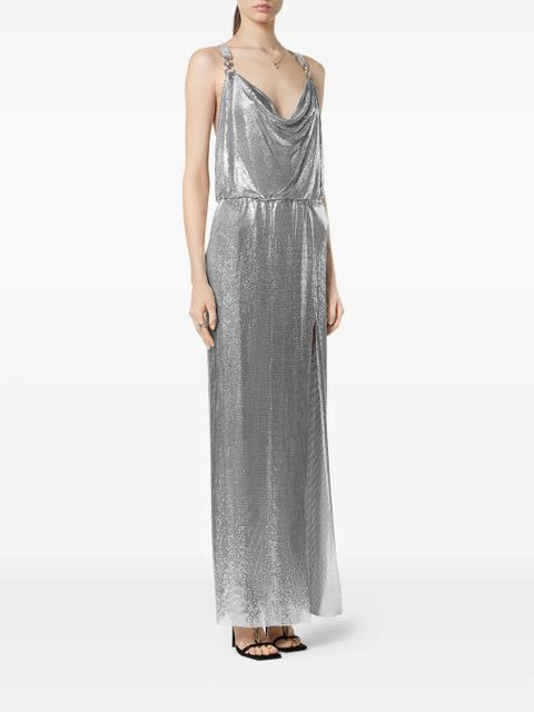 Versace Medusa '95 chainmail maxi dress - Silver