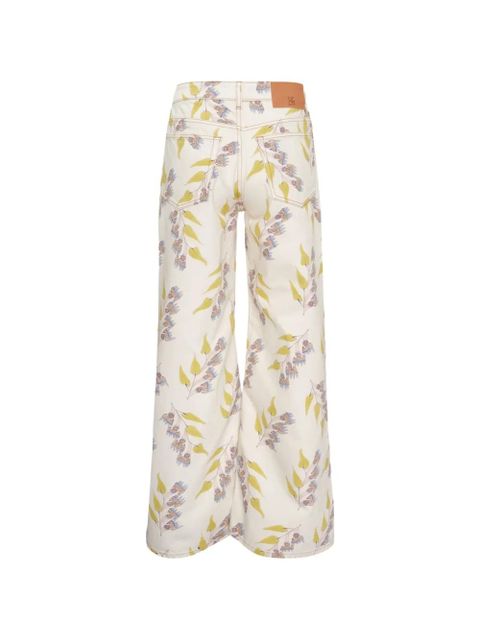 Ulla Johnson Willow wide-leg floral-print jeans - Neutrals - zdjęcie produktu nr 2