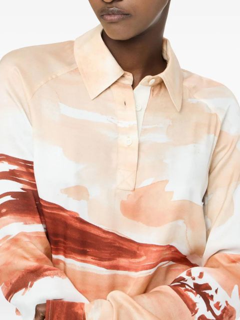 JW Anderson painterly-print shirt - White