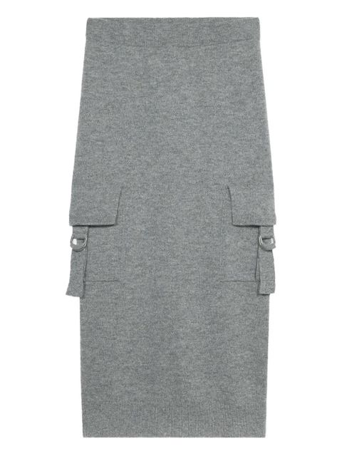 Blumarine cargo-pockets wool midi skirt - Grey - zdjęcie produktu nr 1