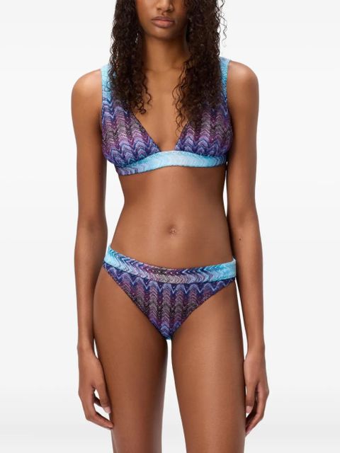 Missoni patterned-knit bikini - Blue