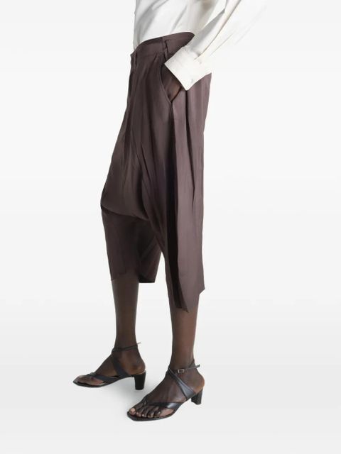 LEMAIRE pleated bermuda shorts - Brown