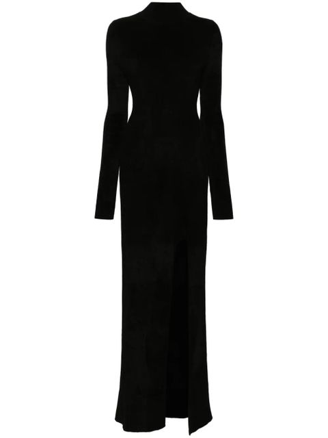 Nanushka long-sleeve towelling maxi dress - Black - zdjęcie produktu nr 1