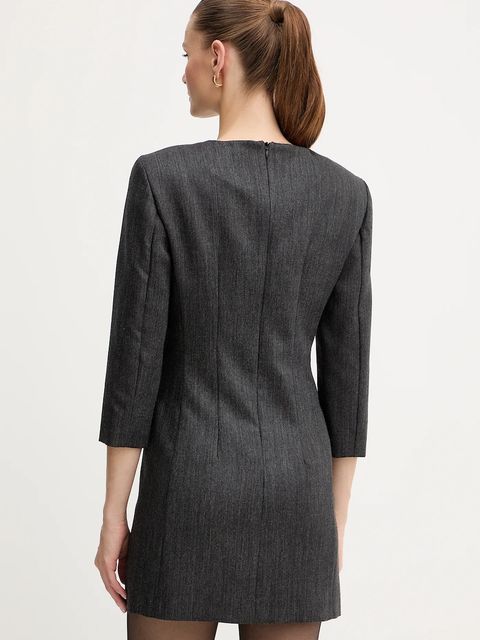 Marella sukienka wełniana kolor szary mini rozkloszowana 2523226112200 - zdjęcie produktu nr 2