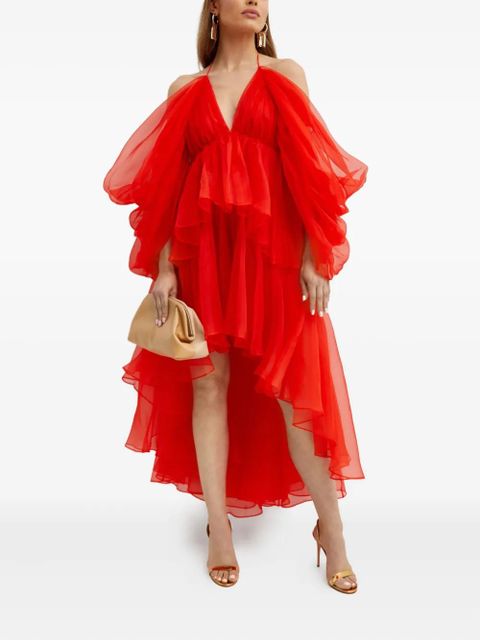 ZIMMERMANN ruffled midi dress - Red