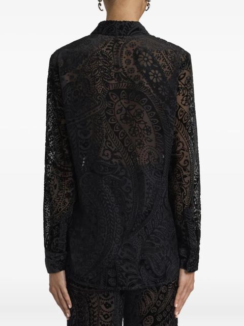 ETRO floral paisley shirt - Black