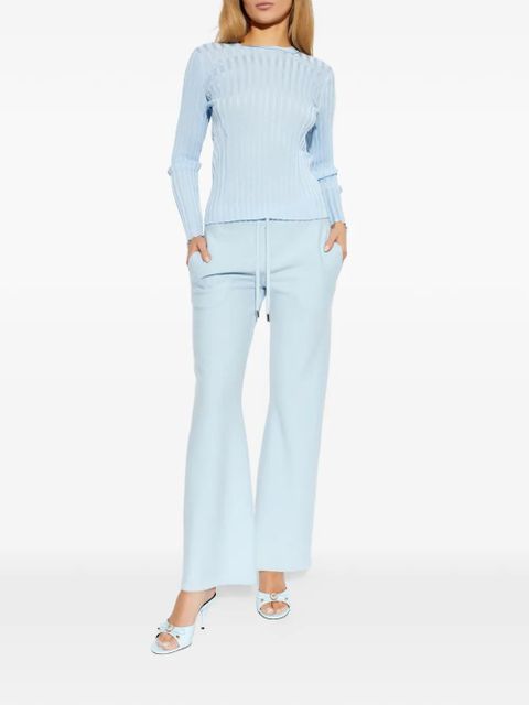 Versace ribbed-knit top - Blue