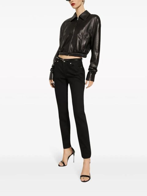 Dolce & Gabbana low-rise cotton-blend skinny jeans - Black - zdjęcie produktu nr 2