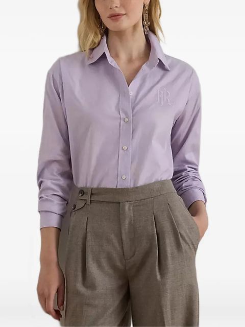 Lauren Ralph Lauren monogram buttoned shirt - Purple - zdjęcie produktu nr 1