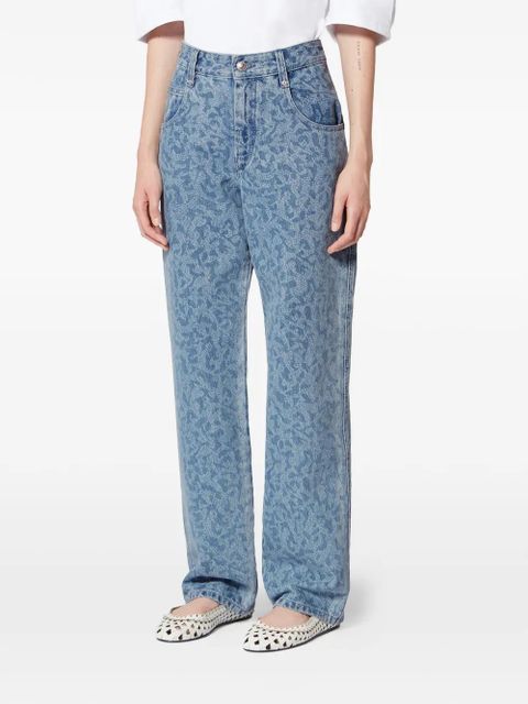 MARANT ÉTOILE Brinsa pattern straight jeans - Blue