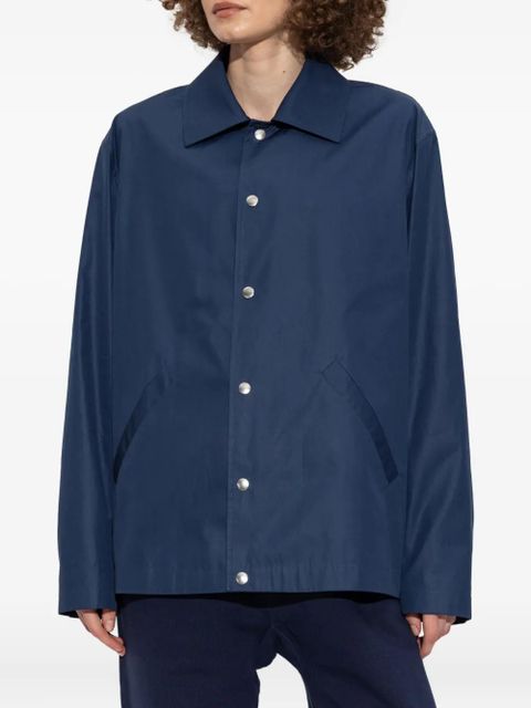 Jil Sander press-stud shirt jacket - Blue
