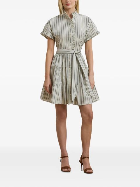 Lauren Ralph Lauren striped ruffled dress - Neutrals - zdjęcie produktu nr 2