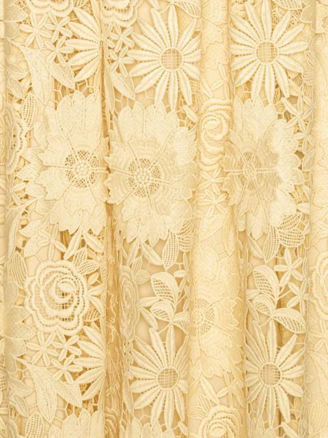 ROTATE BIRGER CHRISTENSEN lace midi dress - Yellow