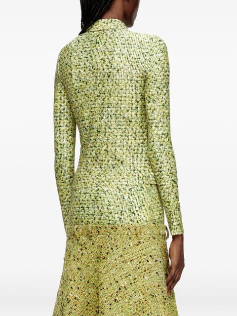 Diesel long-sleeve patterned top - Green