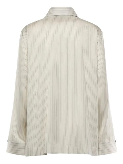 FENDI striped draped shirt - Neutrals - zdjęcie produktu nr 2