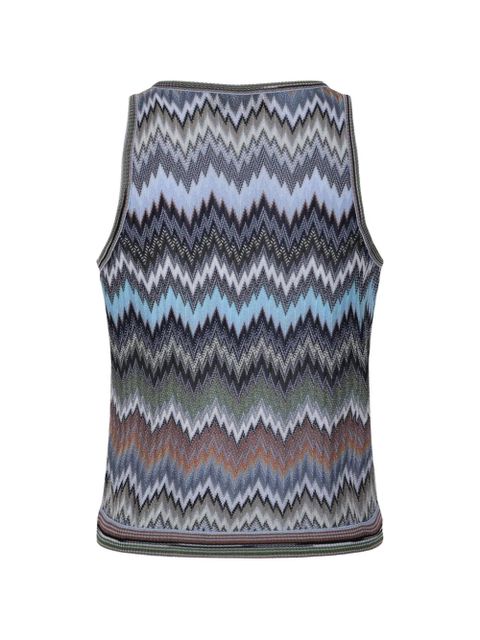 Missoni snake-pattern sleeveless top - Blue - zdjęcie produktu nr 2