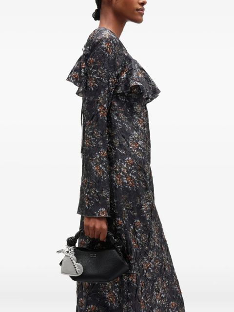 GANNI mini Bou twisted-handle tote bag - 099 BLACK - zdjęcie produktu nr 2