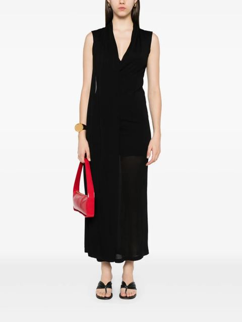 TOTEME overlapped scarf dress - Black - zdjęcie produktu nr 2