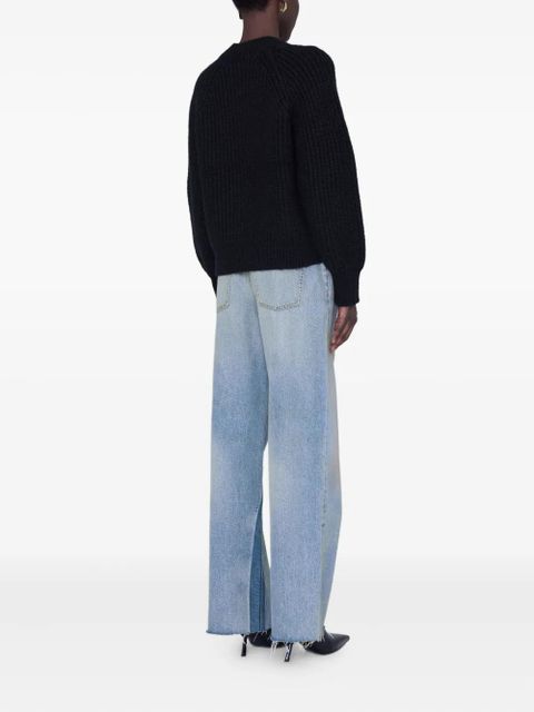 ANINE BING logo-embroidered sweater - Black