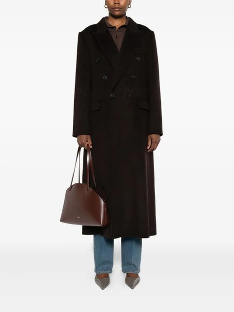Victoria Beckham double-breasted button-up coat - Brown - zdjęcie produktu nr 2