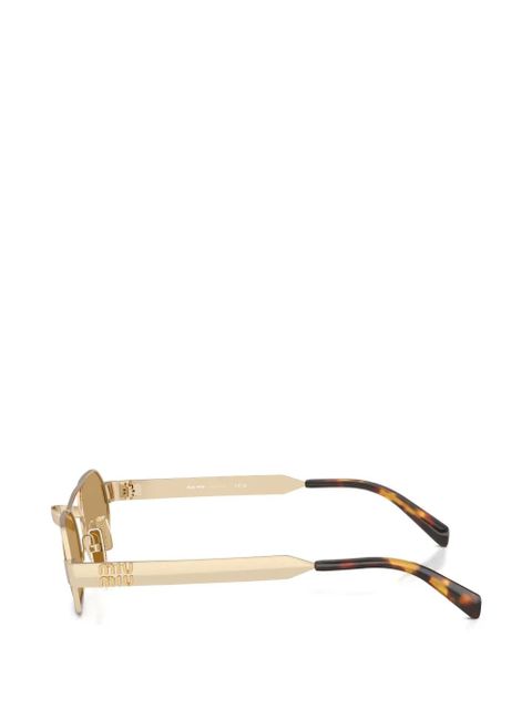 Miu Miu Eyewear geometric-frame sunglasses - Gold