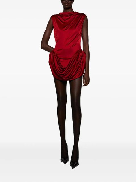 Magda Butrym draped cowl-neck dress - Red