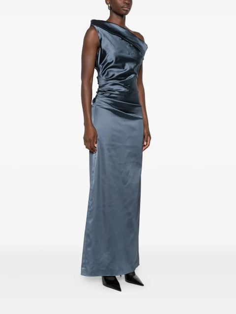 Max Mara draped off-shoulder dress - Blue