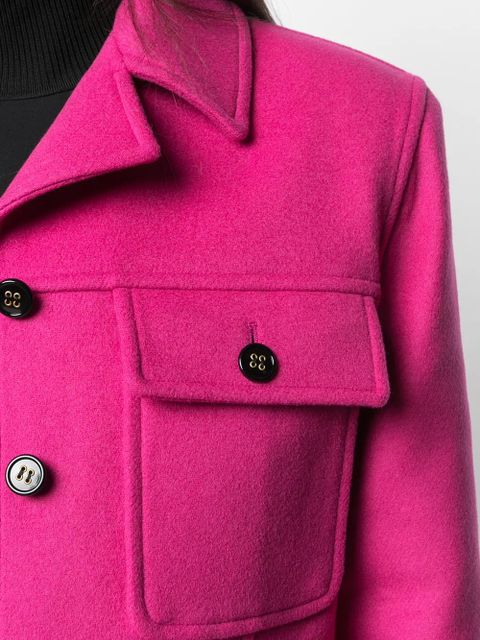Saint Laurent chest flap pockets buttoned jacket - Pink