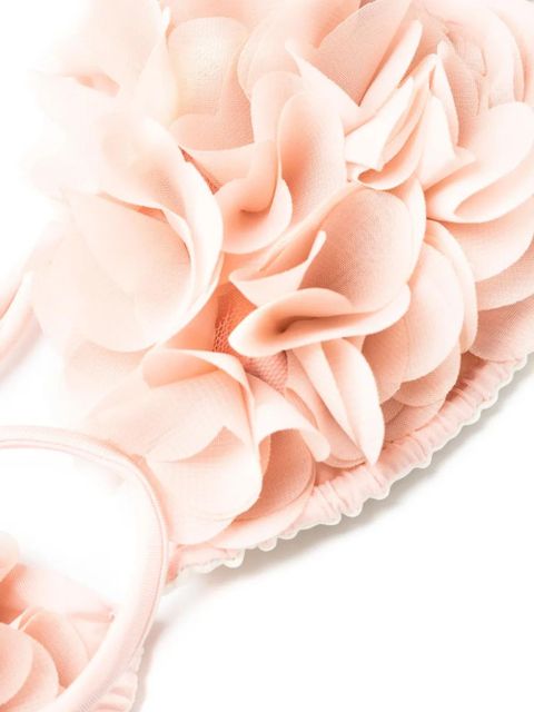 La Reveche Shayna floral-appliqué bikini - Pink