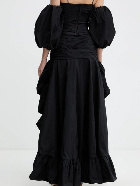 Pinko spódnica kolor czarny maxi rozkloszowana 105642 Y3LE