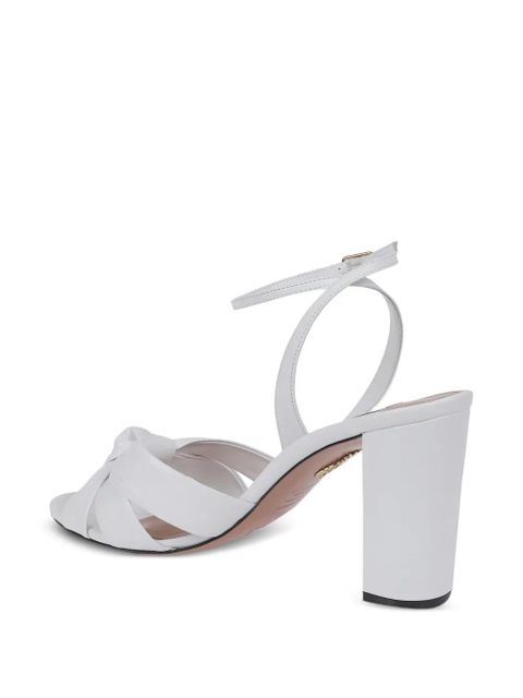 Aquazzura Nina knotted leather sandals - White