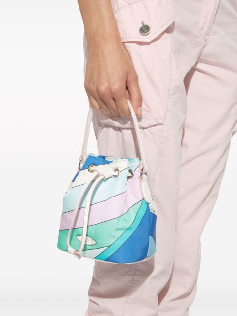 PUCCI Yummy striped bucket bag - Blue - zdjęcie produktu nr 2