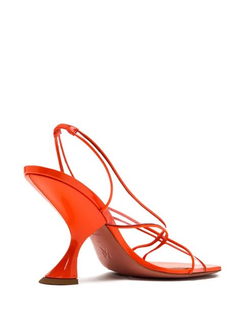 Amina Muaddi 90mm sculpted-heel sandals - Orange - zdjęcie produktu nr 2