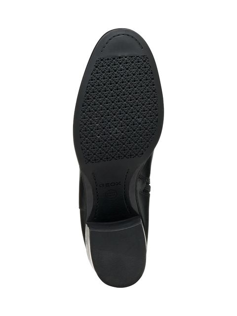 Geox botki skórzane D NEW ASHEEL damskie kolor czarny na słupku D56FSA 00043 C9999