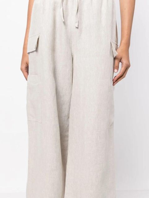 Reformation Ethan linen wide-leg trousers - Neutrals