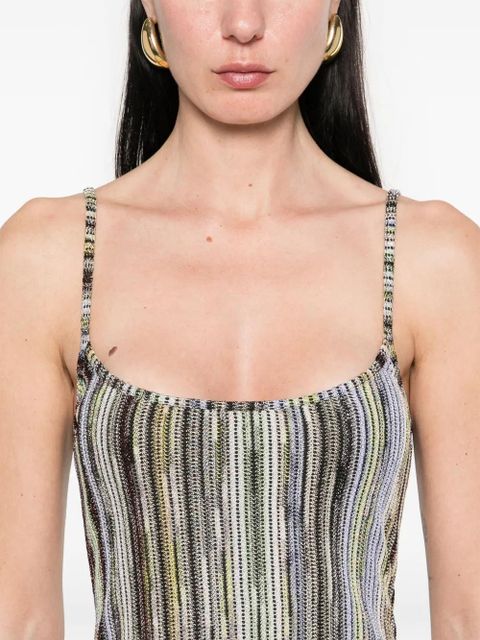 Missoni striped lurex dress - Silver