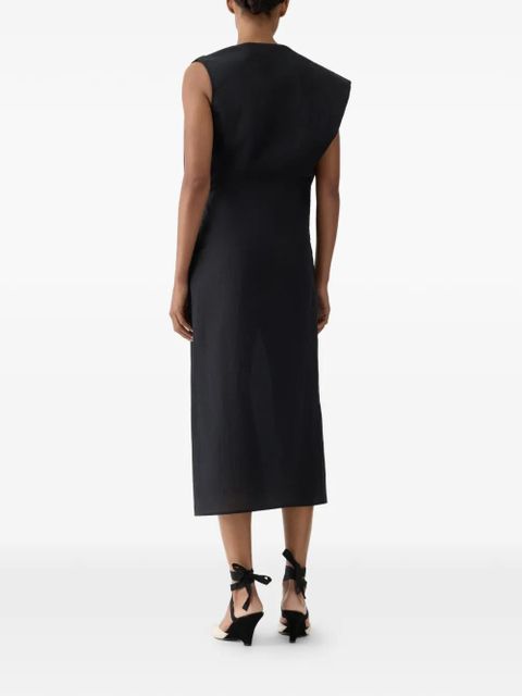 Jacquemus draped midi dress - Black