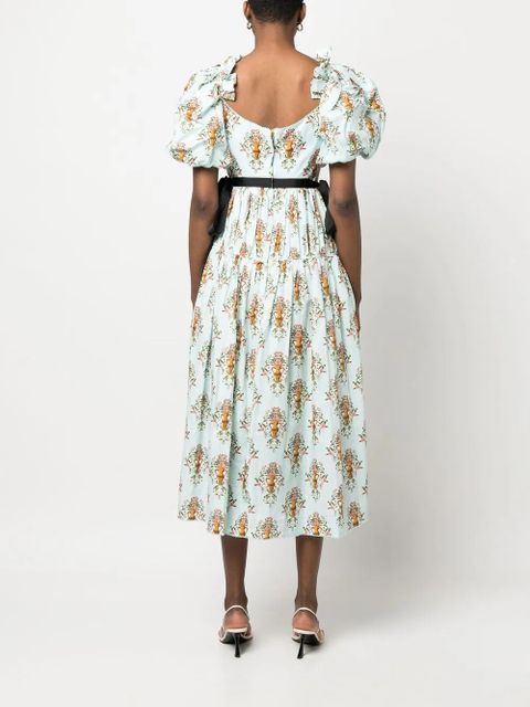 Agua By Agua Bendita floral-print midi dress - Blue - zdjęcie produktu nr 2