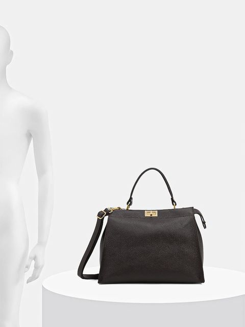 Answear.LAB torebka skórzana kolor brązowy