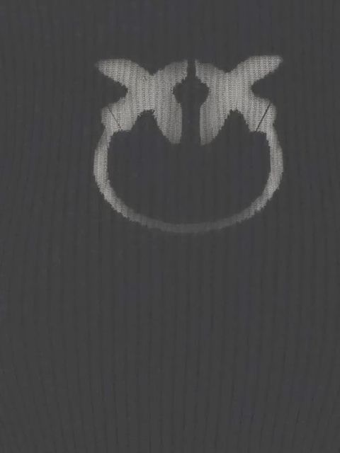 PINKO Love Birds ribbed top - Grey