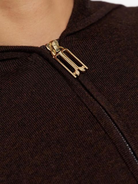 Victoria Beckham zip-up hoodie - Brown